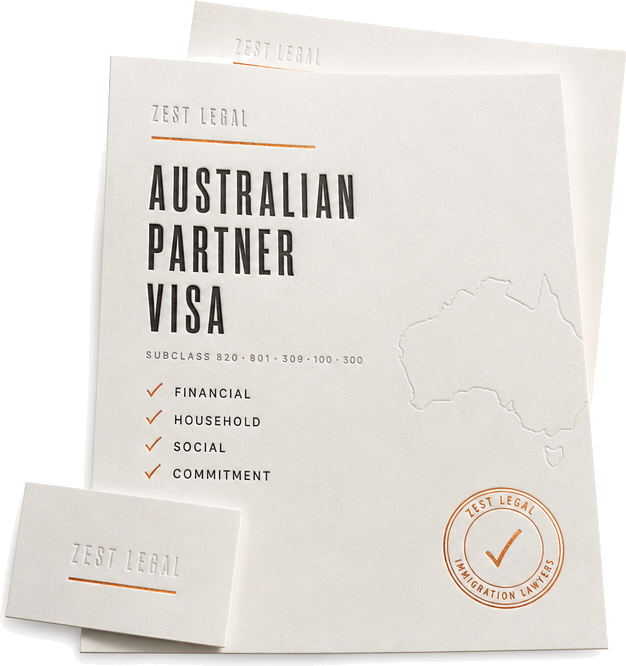 Zest Legal Australian partner visa document